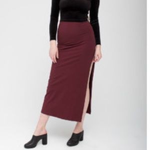 American apparel maxi slit skirt